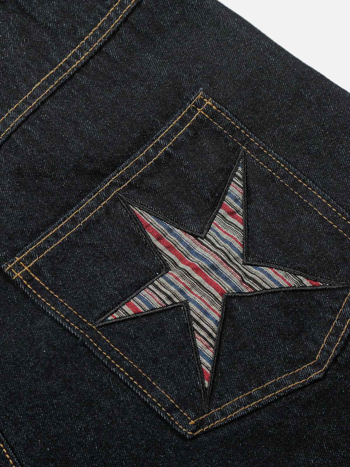 Aelfric Eden Striped Star Baggy Barrel Jeans