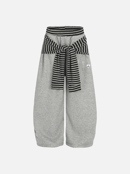 Aelfric Eden Stripe Layered Baggy Barrel Sweatpants