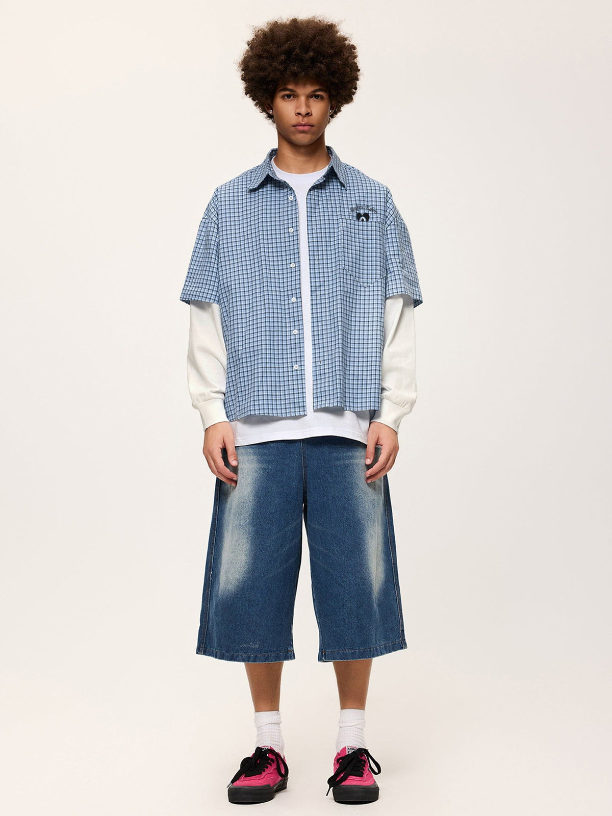 Aelfric Eden Plaid Layered Long Sleeve Shirt