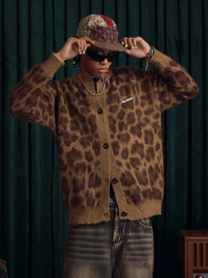 Aelfric Eden Leopard Graphic Cardigan
