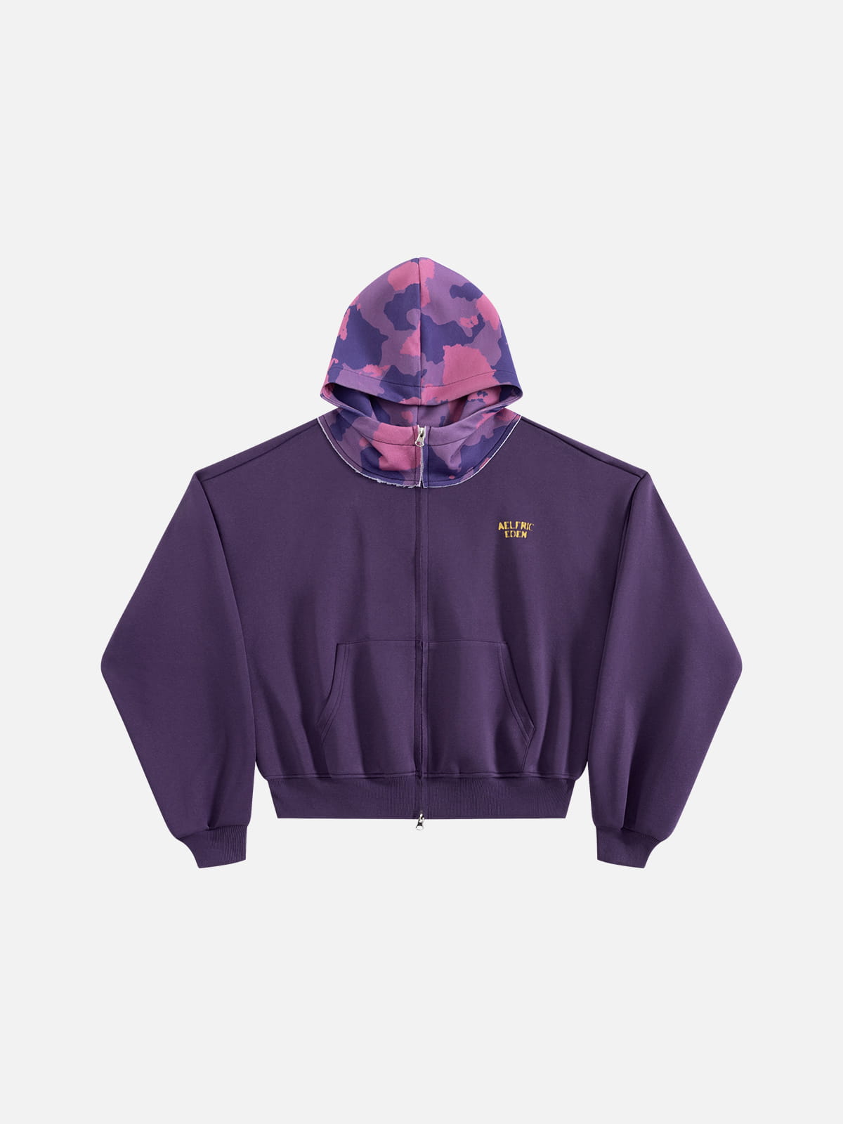 Aelfric Eden Boxy CAMO Hood Zip Up Hoodie