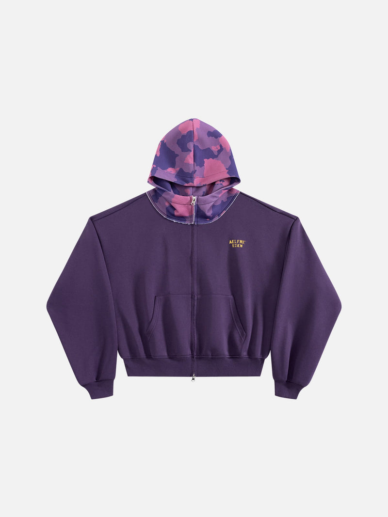 Aelfric Eden Boxy CAMO Hood Zip Up Hoodie