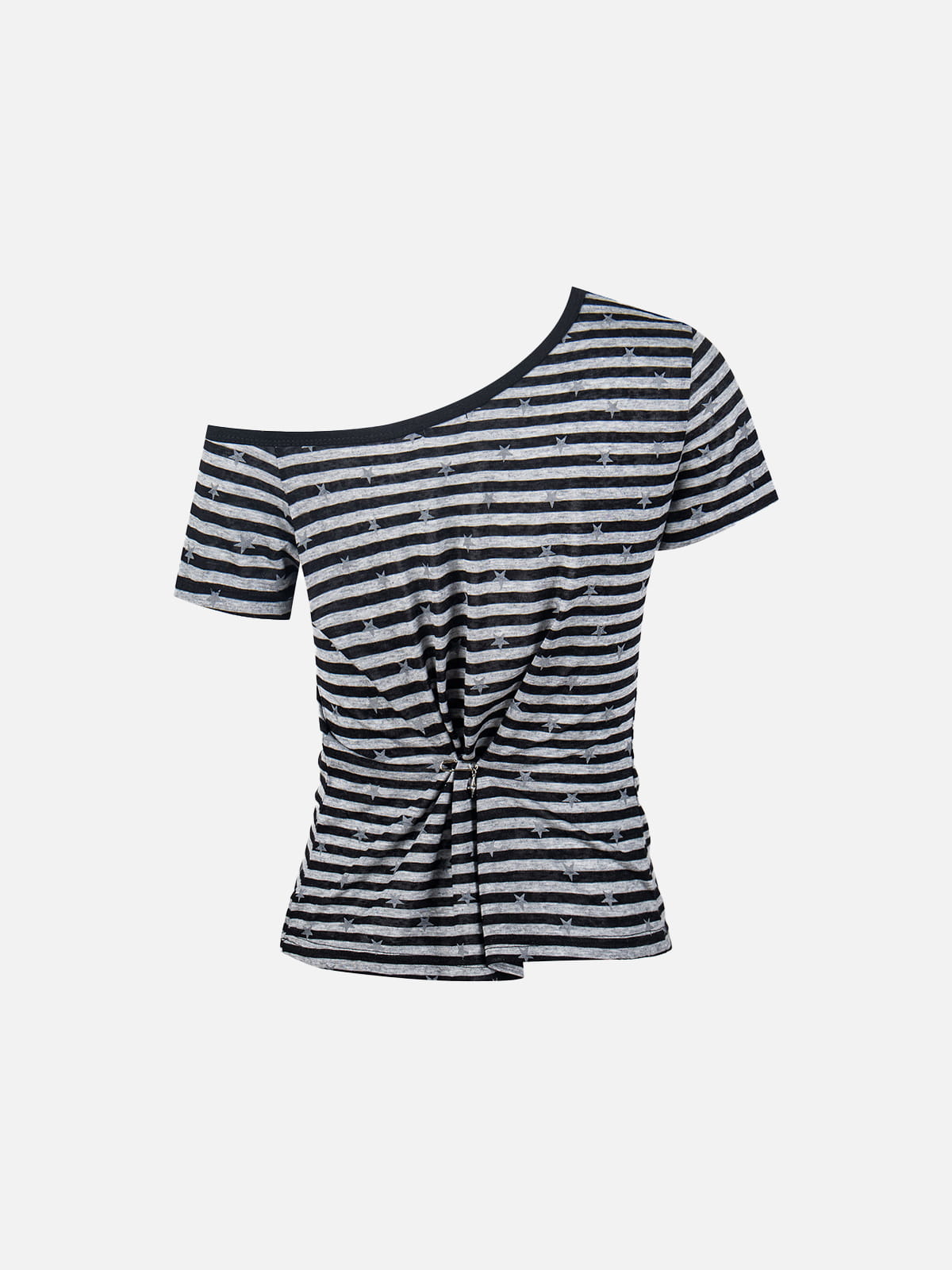 Aelfric Eden Stripe Star Off-The-Shoulder Tee