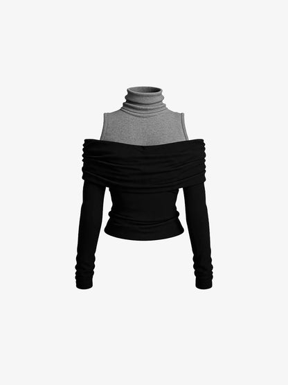 Aelfric Eden Layered Off-The-Shoulder Long Sleeve Tee
