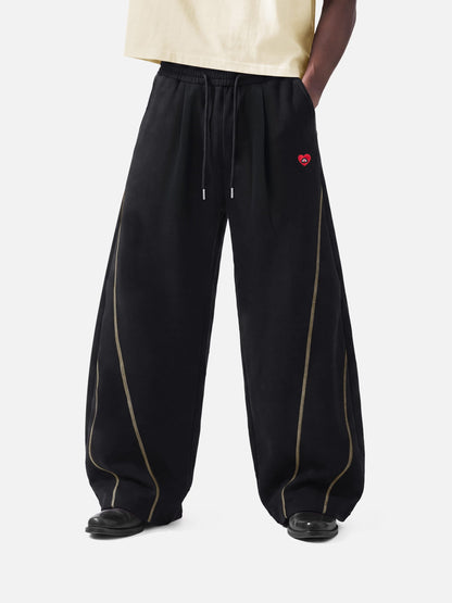 Aelfric Eden Contrast Stitch Baggy Barrel Sweatpants