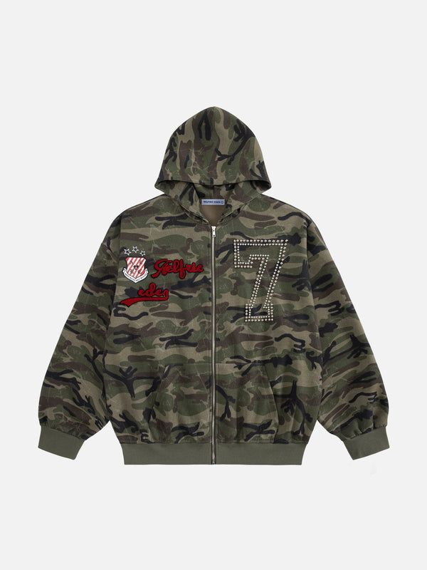 Aelfric Eden Camo Zip Up Hoodie