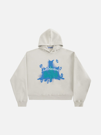 Aelfric Eden Oversized Blurring Doberman Graphic Hoodie