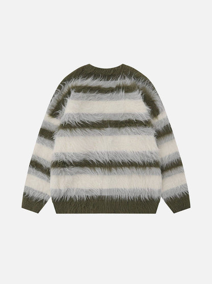 Aelfric Eden Oversized Blocking Striped Cardigans