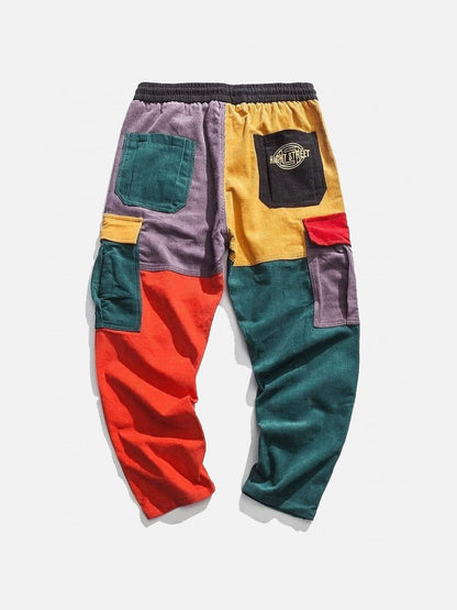Aelfric Eden "Back to 90's" Patchwork Color Block Corduroy Pants