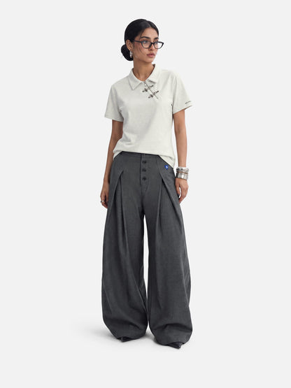Aelfric Eden Pleated Baggy Barrel Pants