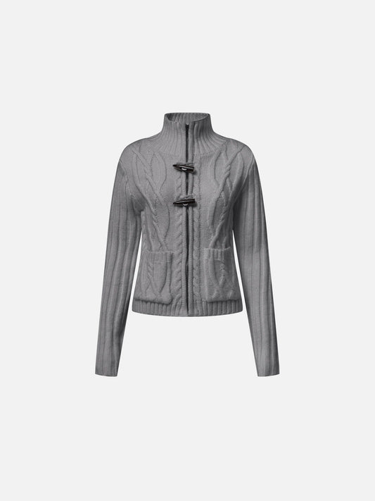 Aelfric Eden Cable Knit Toggle Zip Cardigan