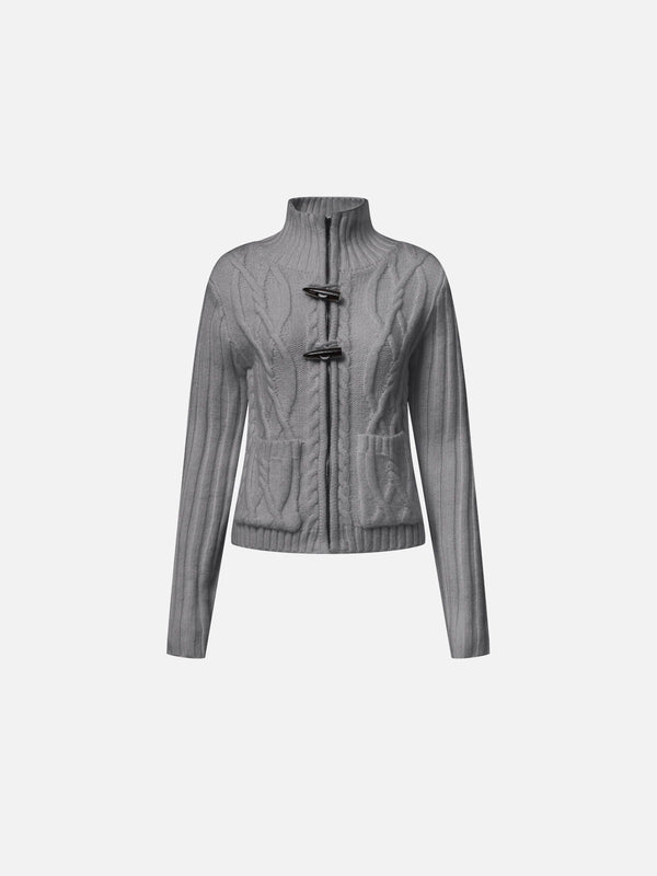 Aelfric Eden Cable Knit Toggle Zip Cardigan