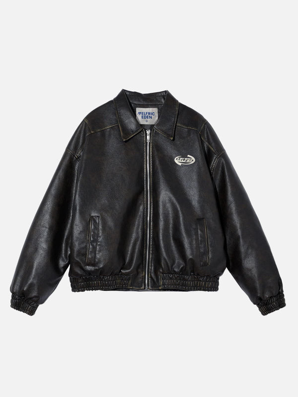 Aelfric Eden Faux Leather Cropped Jacket