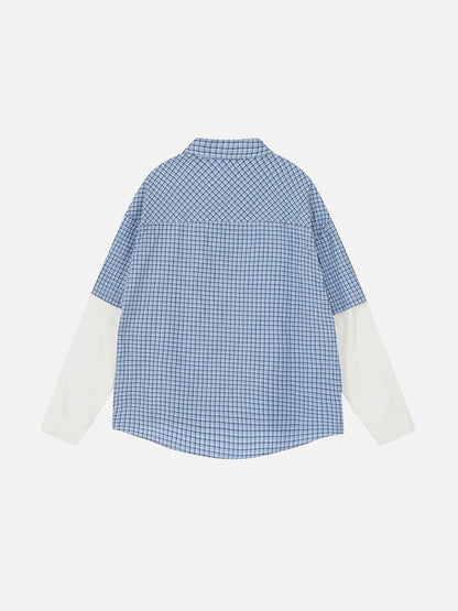 Aelfric Eden Plaid Layered Long Sleeve Shirt