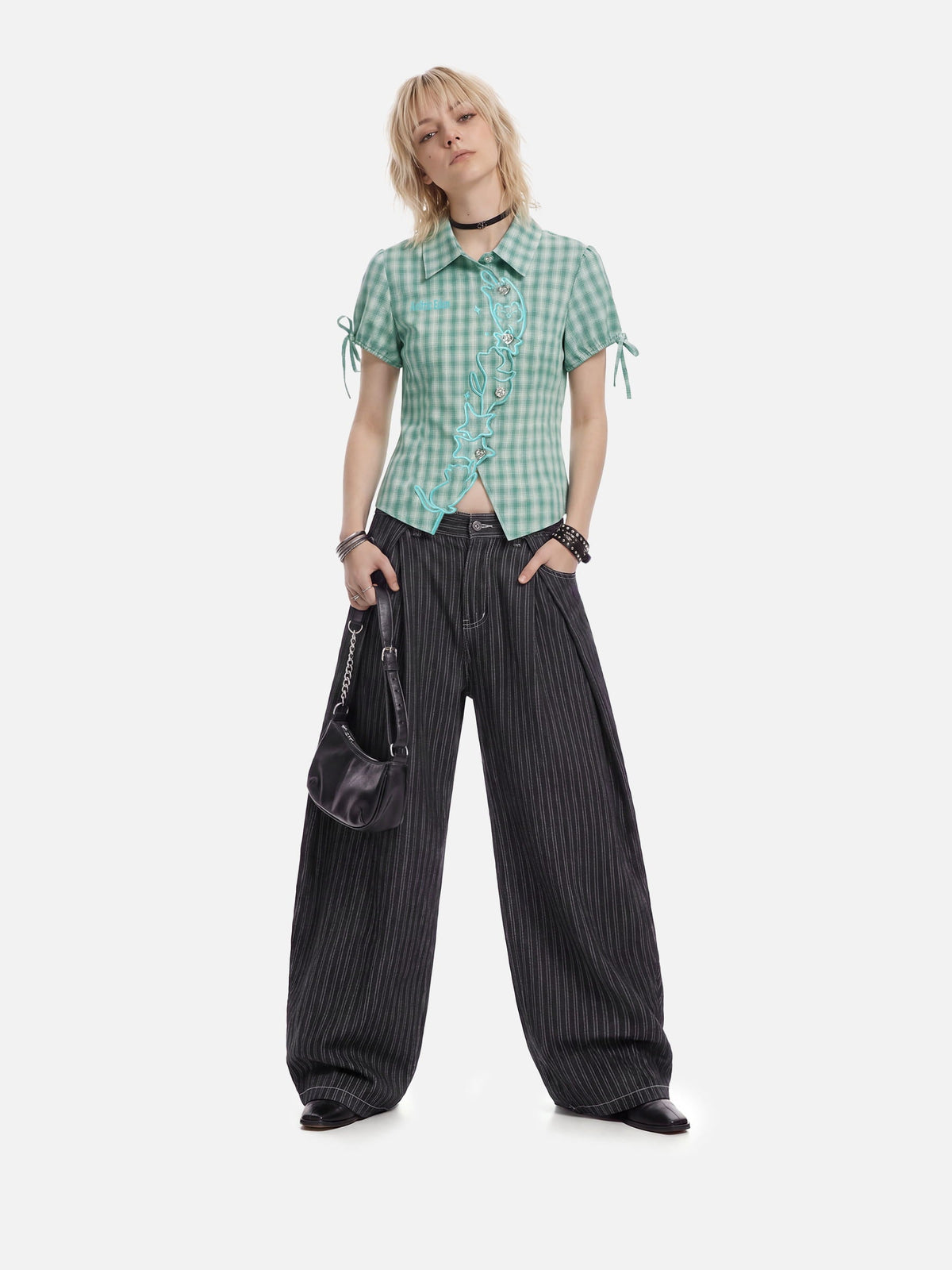 Aelfric Eden Plaid Cat Short Sleeve Shirt