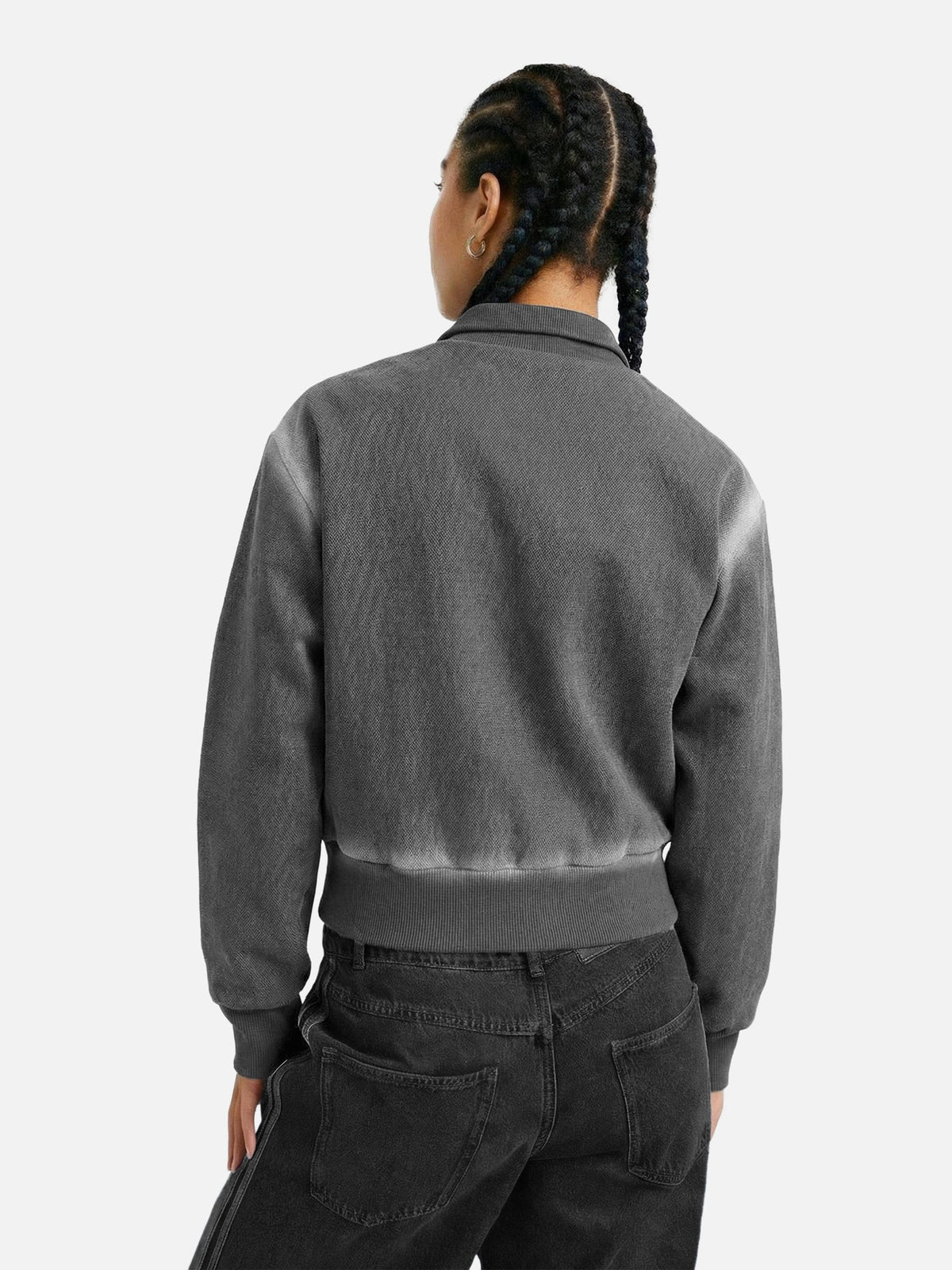 Aelfric Eden Cropped Denim Zip Up Jacket