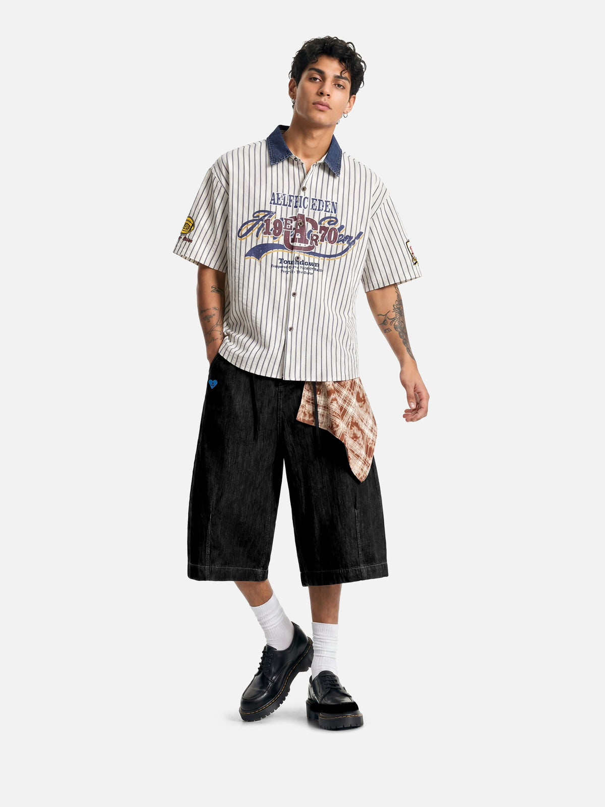 Aelfric Eden Stripe Patch Short Sleeve Shirt