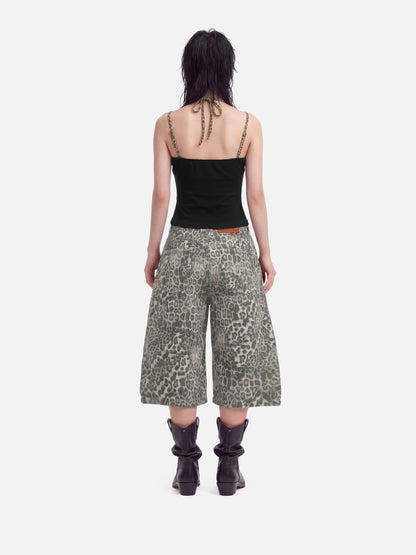 Aelfric Eden Leopard Print Longline Jorts