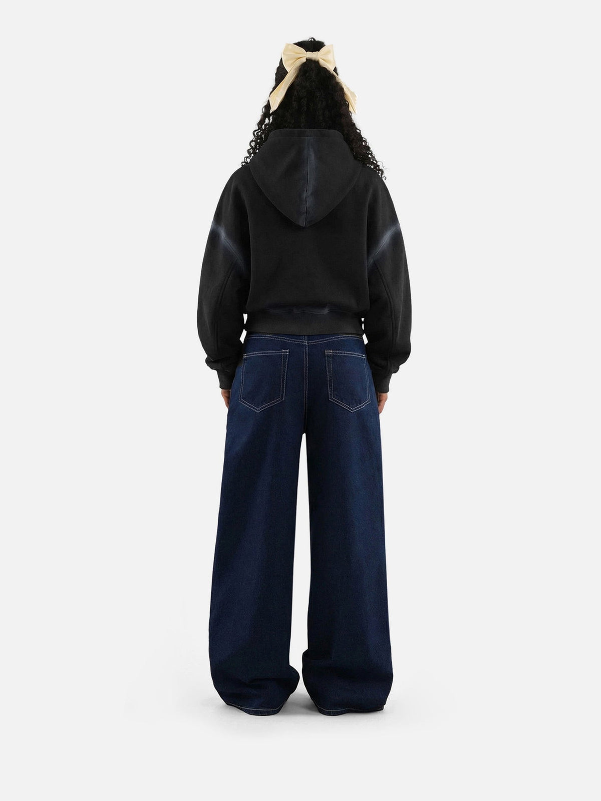Aelfric Eden Boxy Washed Double Zip Up Hoodie