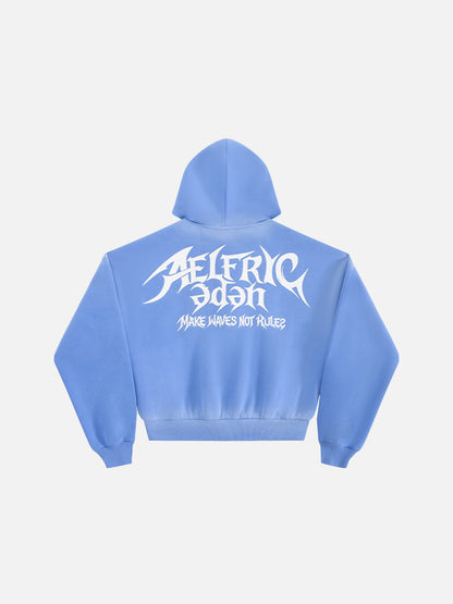 Aelfric Eden Boxy Washed Zip Up Hoodie