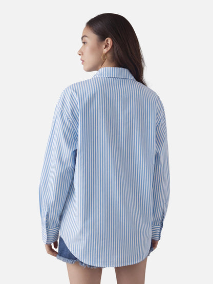 Aelfric Eden Necktie Graphic Stripe Long Sleeve Shirt