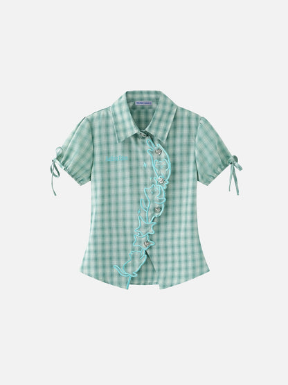 Aelfric Eden Plaid Cat Short Sleeve Shirt