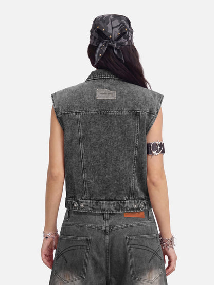 Aelfric Eden Super Boxy Fireman Clasp Denim Vest