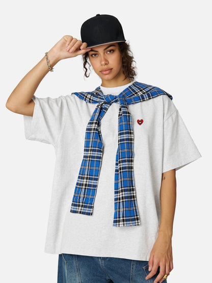 Aelfric Eden Plaid Detachable Hooded Tee