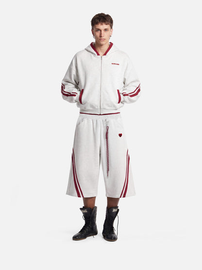 Aelfric Eden Boxy Contrast Stripe Zip Up Hoodie