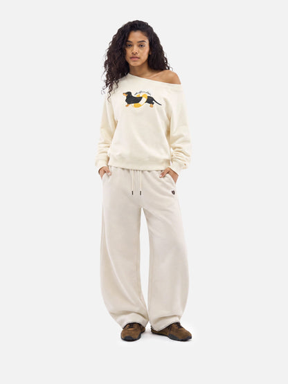 [Pre-Order] Aelfric Eden Dachshund Off-The-Shoulder Sweatshirt