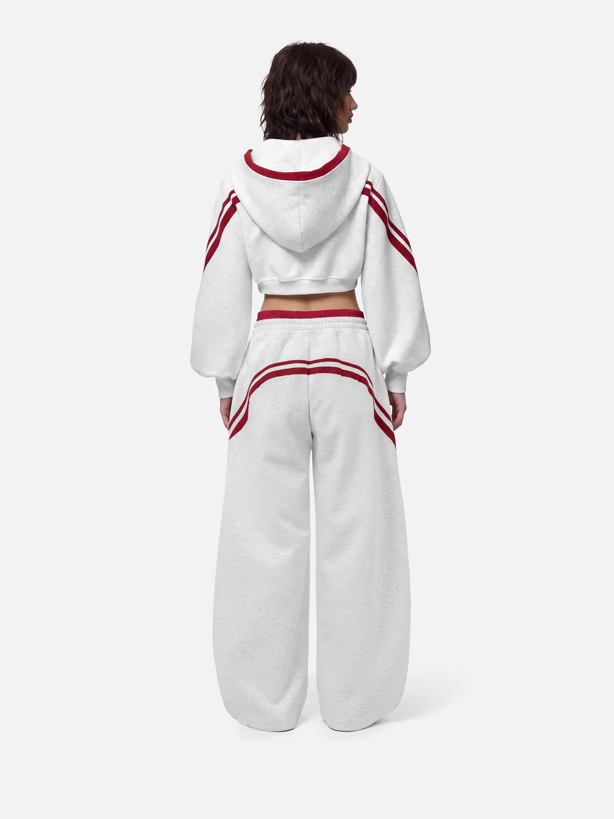 Aelfric Eden Cropped Contrast Stripe Zip Up Hoodie