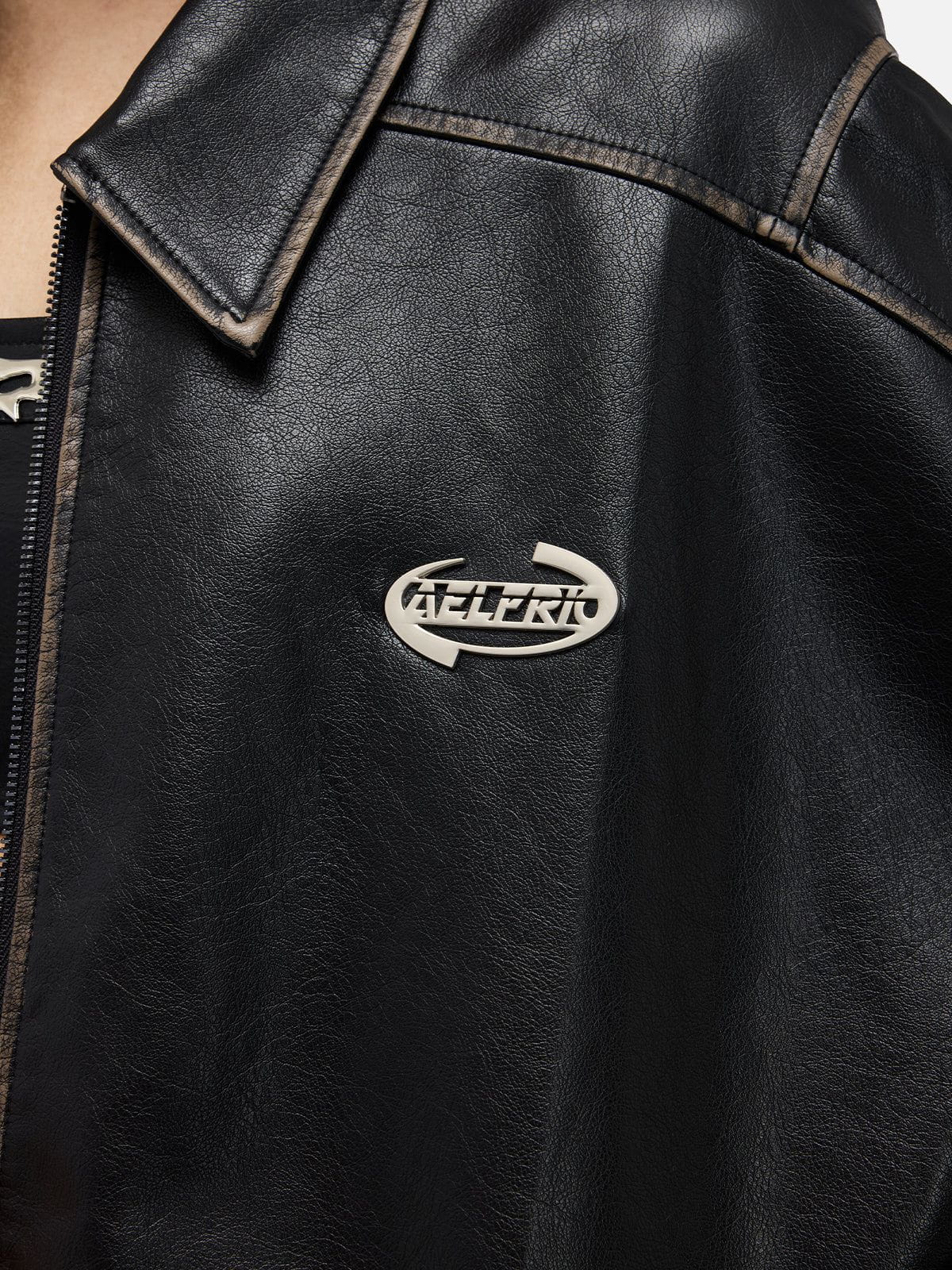 Aelfric Eden Faux Leather Cropped Jacket