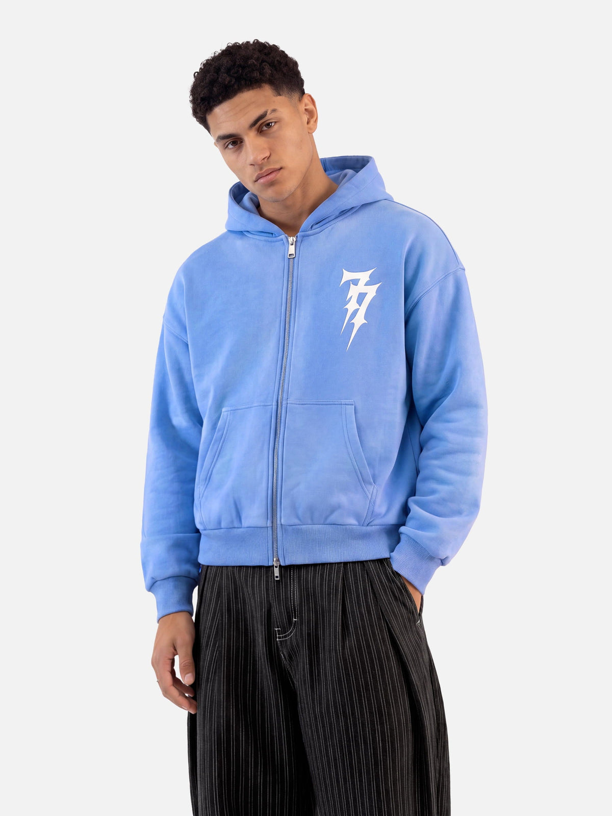 Aelfric Eden Boxy Washed Zip Up Hoodie