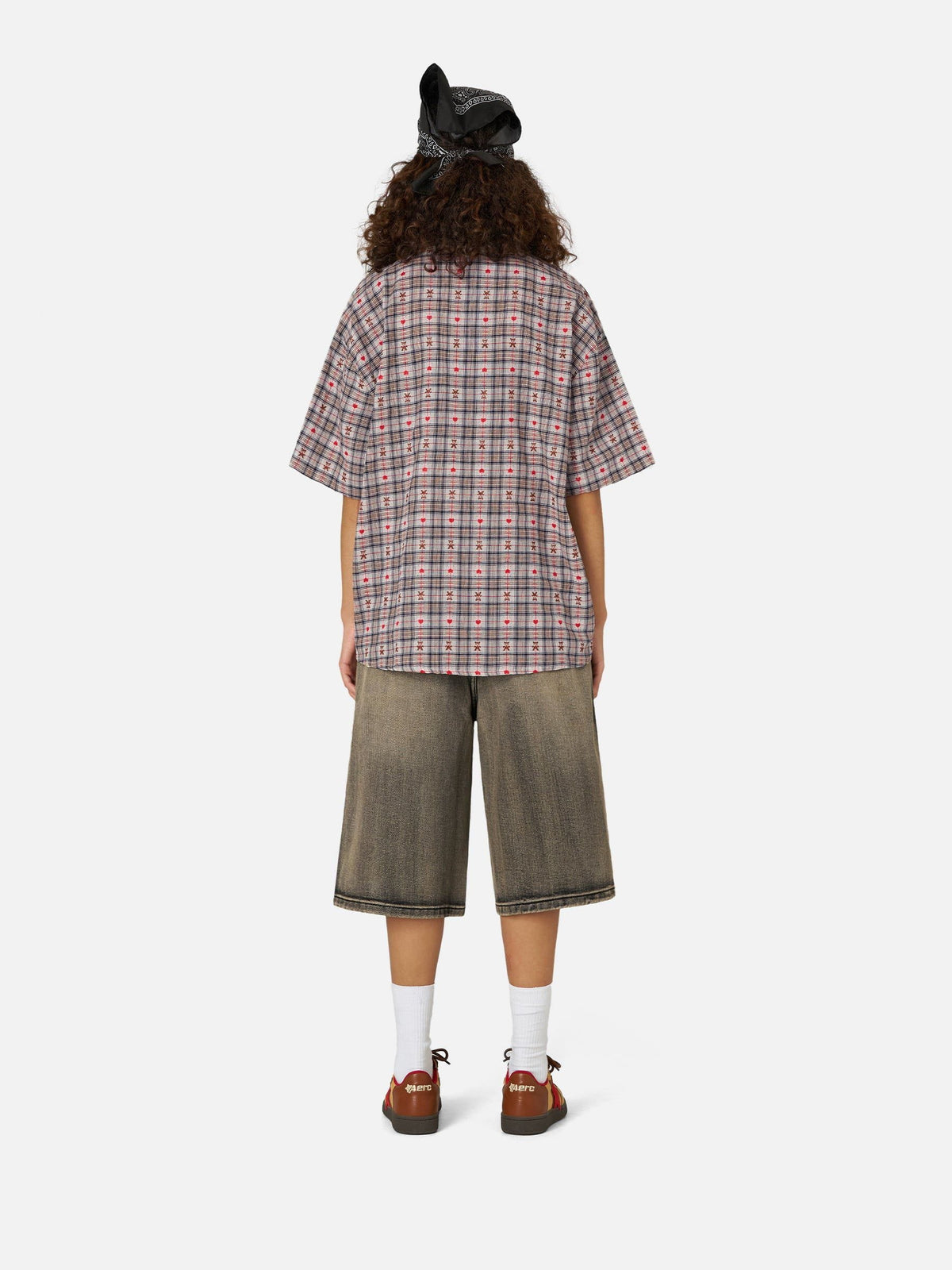 Aelfric Eden Crochet Heart Pocket Plaid Shirt