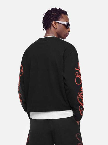 Aelfric Eden Boxy Script Long Sleeve Tee