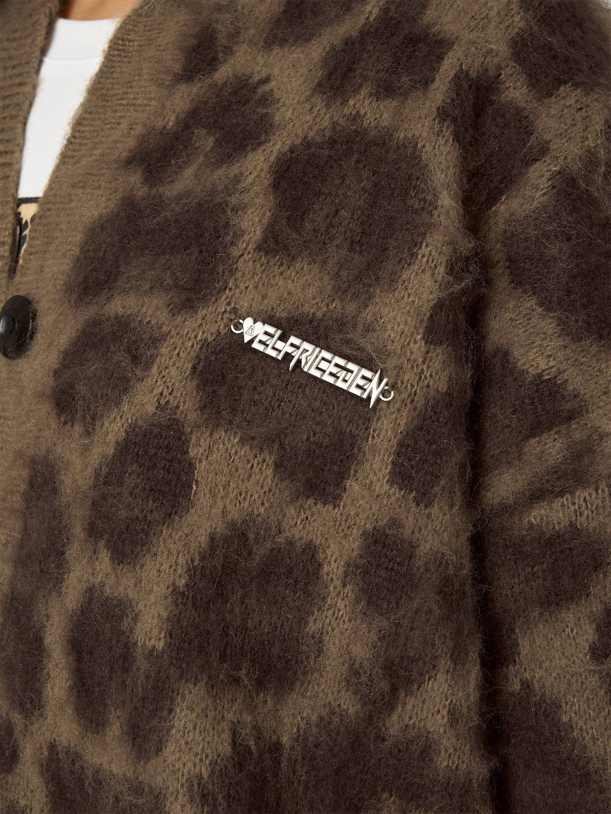 Aelfric Eden Leopard Graphic Cardigan
