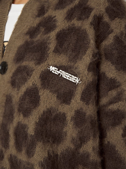Aelfric Eden Leopard Graphic Cardigan