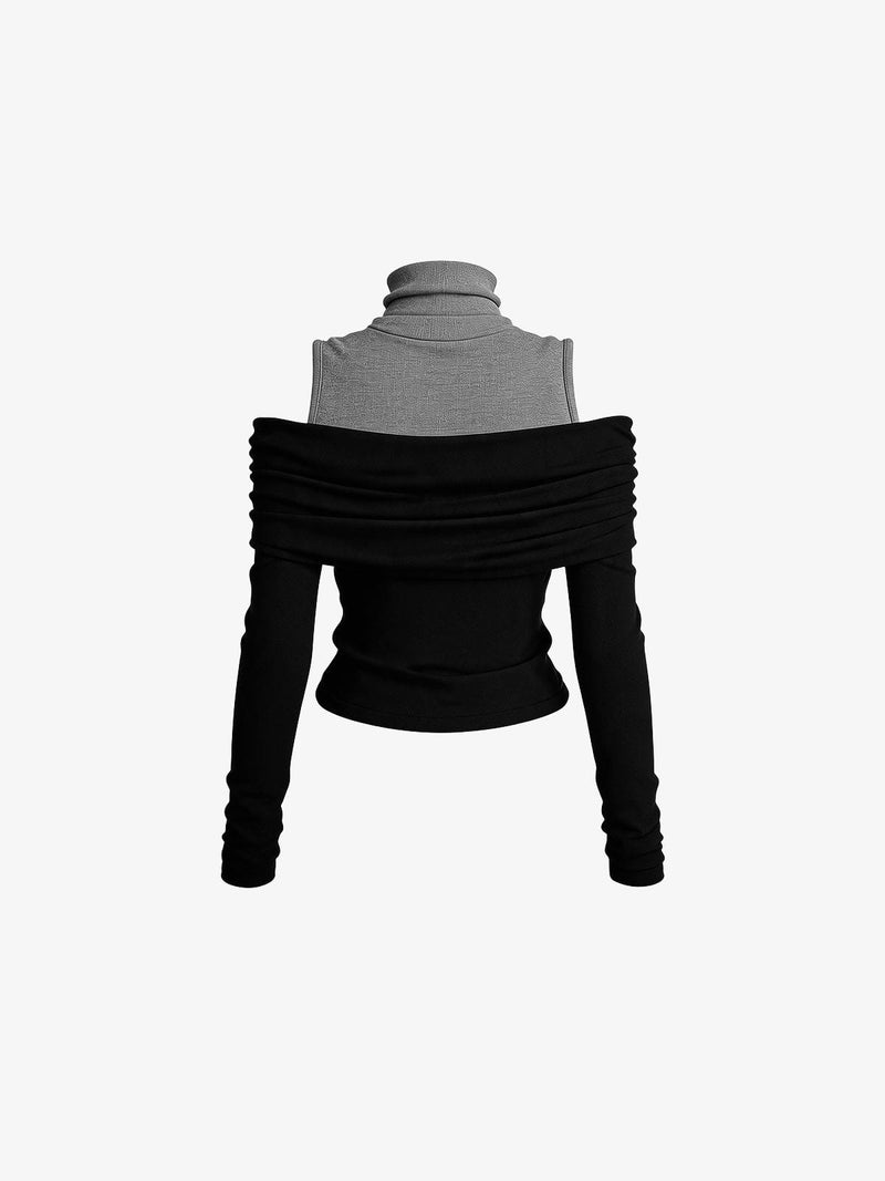 Aelfric Eden Layered Off-The-Shoulder Long Sleeve Tee