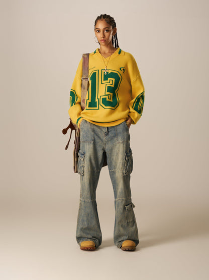 Aelfric Eden Number Graphic Polo Sweater