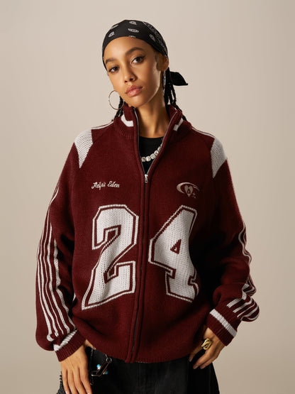 Aelfric Eden 24 Jacquard Zip Up Cardigan