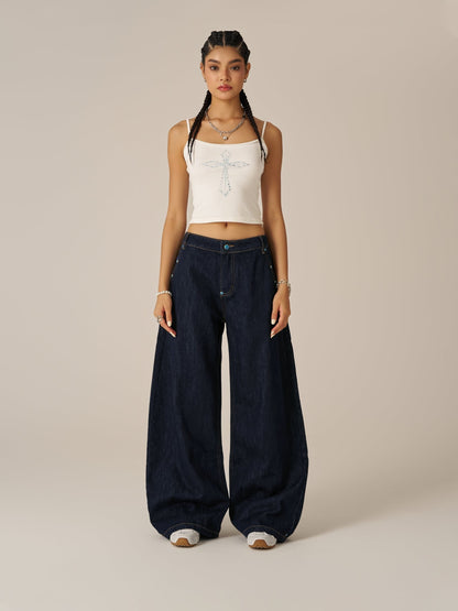 Aelfric Eden Baggy Barrel Rivet Raw Jeans