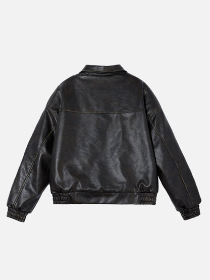 Aelfric Eden Faux Leather Cropped Jacket