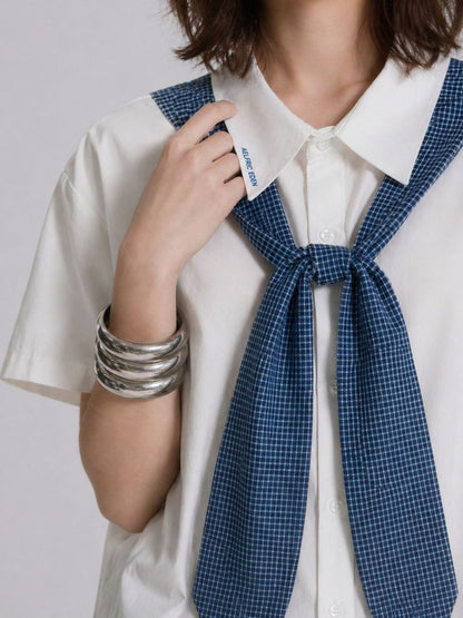 Aelfric Eden Plaid Necktie Shirt