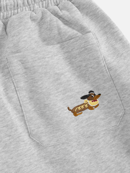 Aelfric Eden Embroidery Dog Baggy Barrel Sweatpants