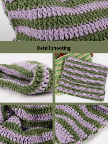 Stripe Cat Ear Beanie