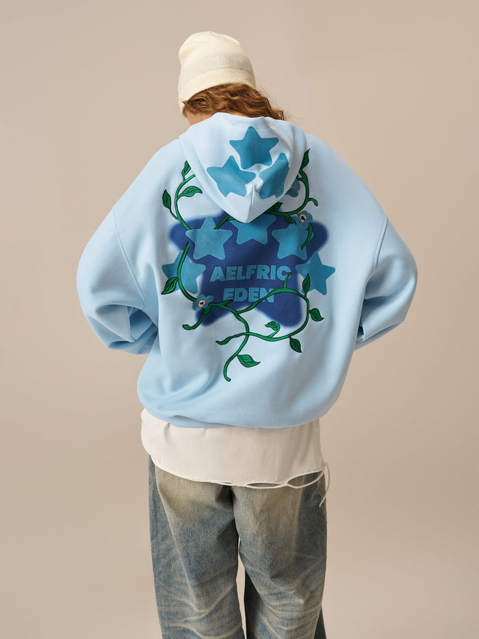 Aelfric Eden Star Rhinestone Floral Hoodie