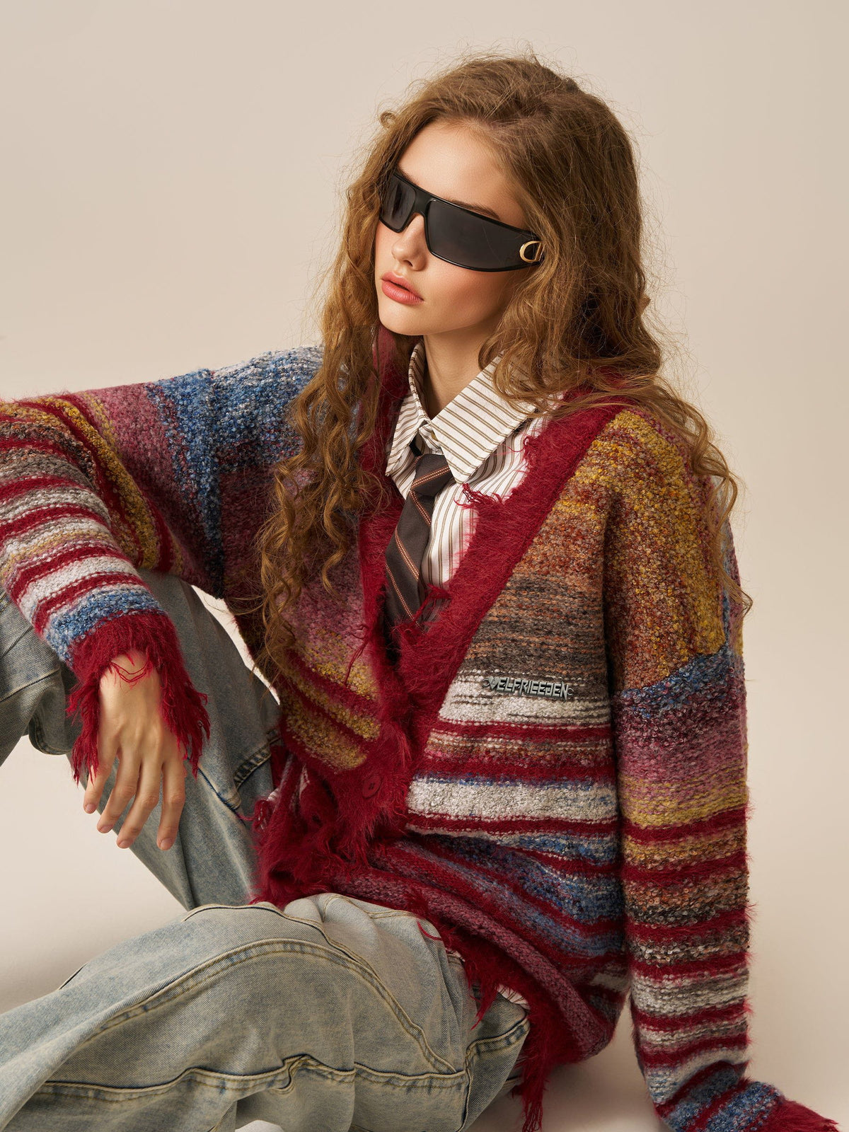Aelfric Eden Fringe Stripe Cardigan