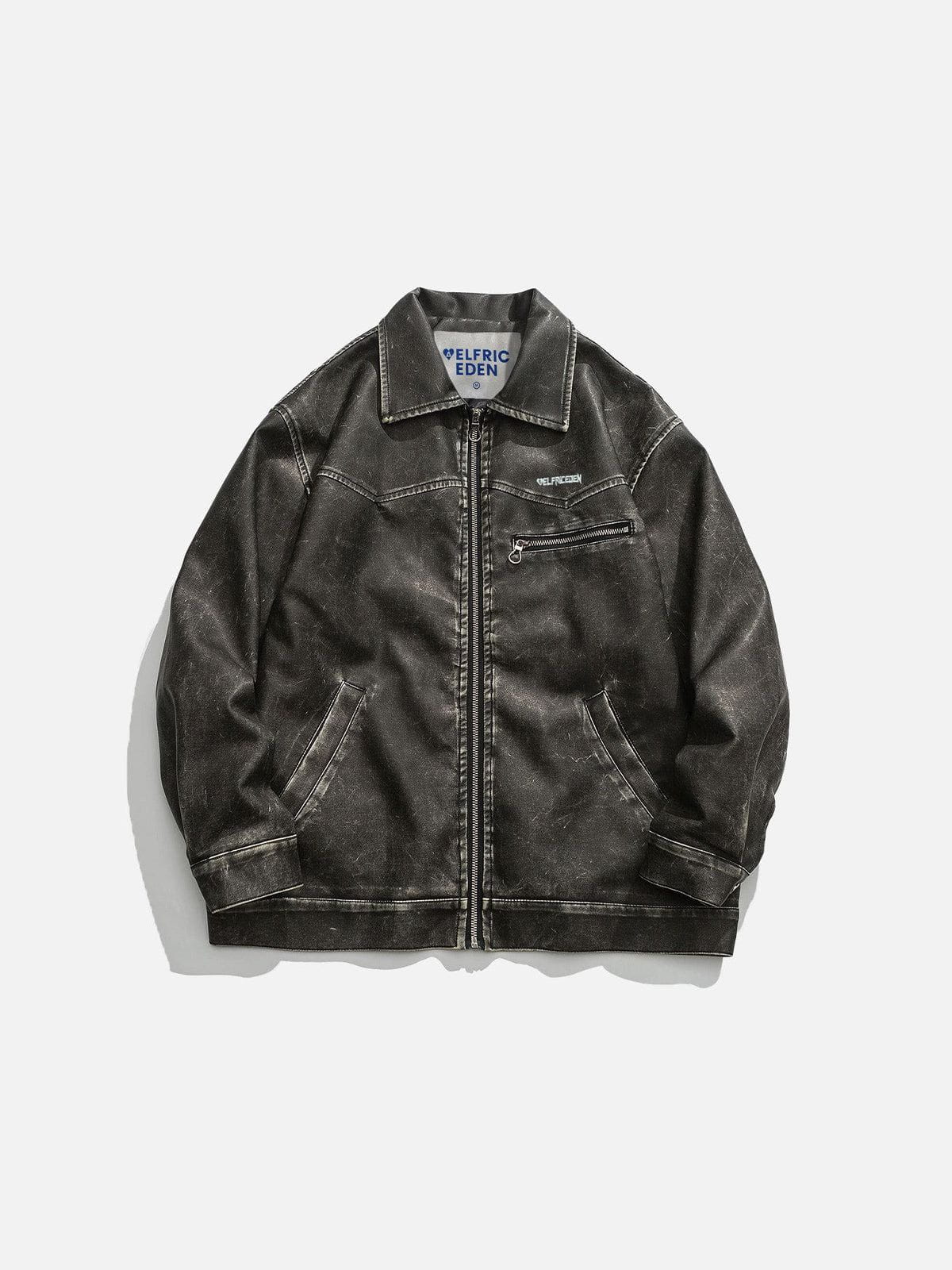 Aelfric Eden Retro Faux Leather Jacket