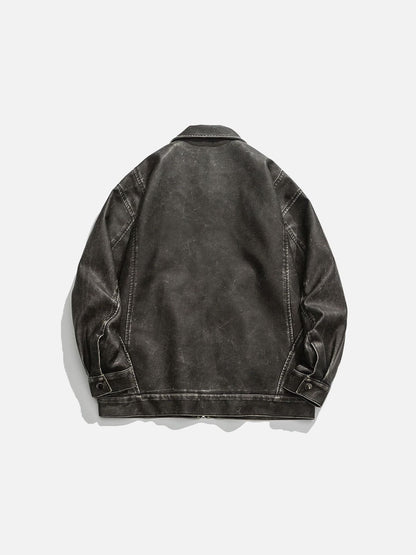Aelfric Eden Retro Faux Leather Jacket