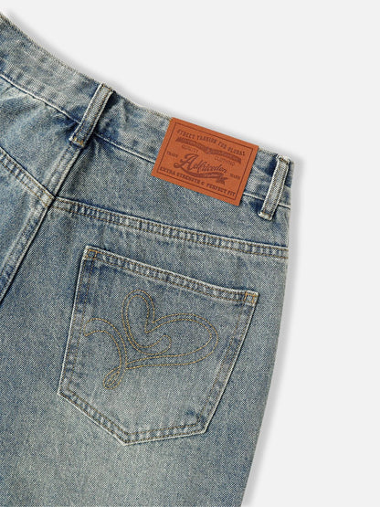 Aelfric Eden Baggy Fringe Jeans